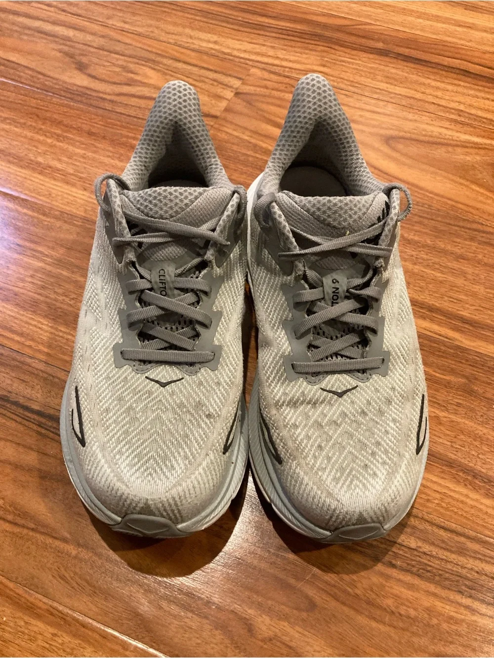 Hoka One One Clifton 9 Harbor Mist/Blk Running Shoes Mens Size 92E 1132210HMBC